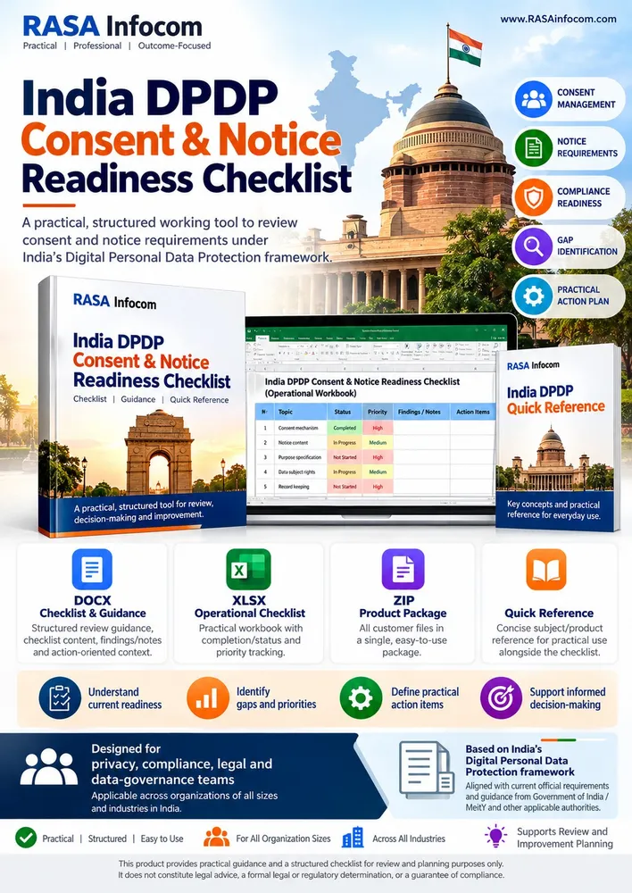 India DPDP Consent & Notice Readiness Checklist cover
