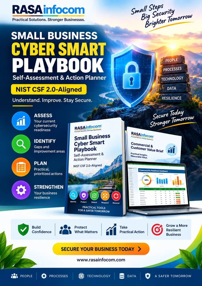 Small Business Cyber Smart Playbook — Self-Assessment & Action Planner | NIST CSF 2.0-Aligned cover