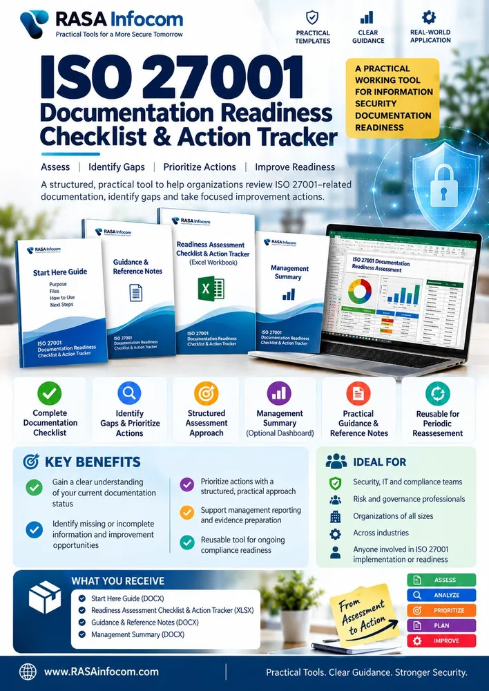ISO 27001 Documentation Readiness Checklist & Action Tracker cover