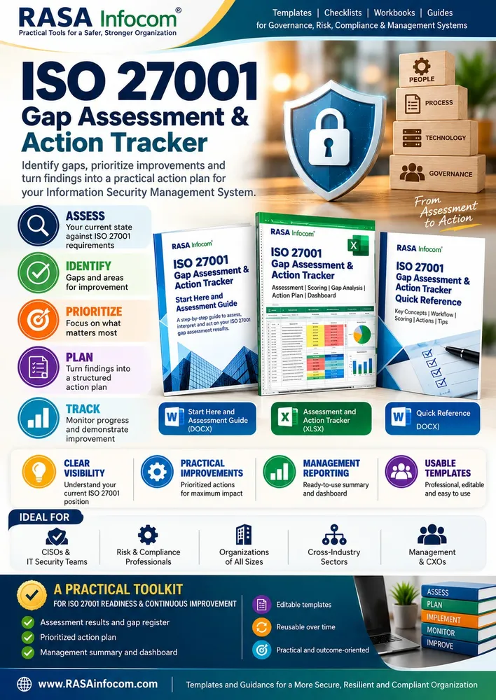 ISO 27001 Gap Assessment & Action Tracker cover